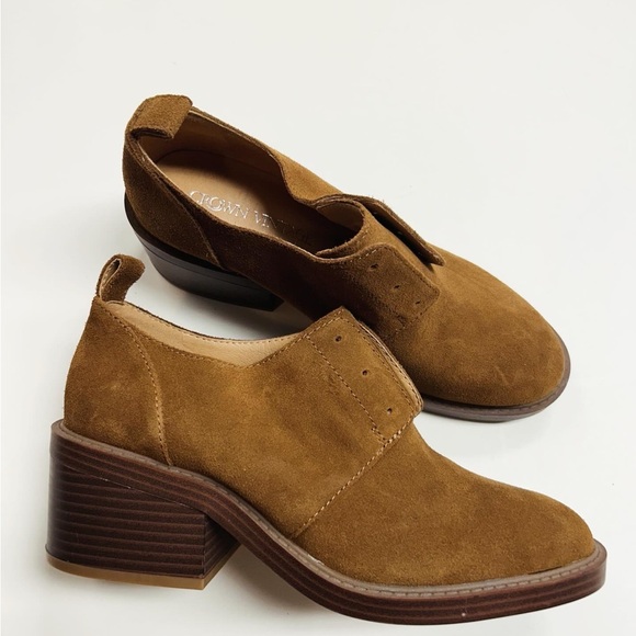 Crown Vintage Shoes - Crown Vintage Tan Suede Mules